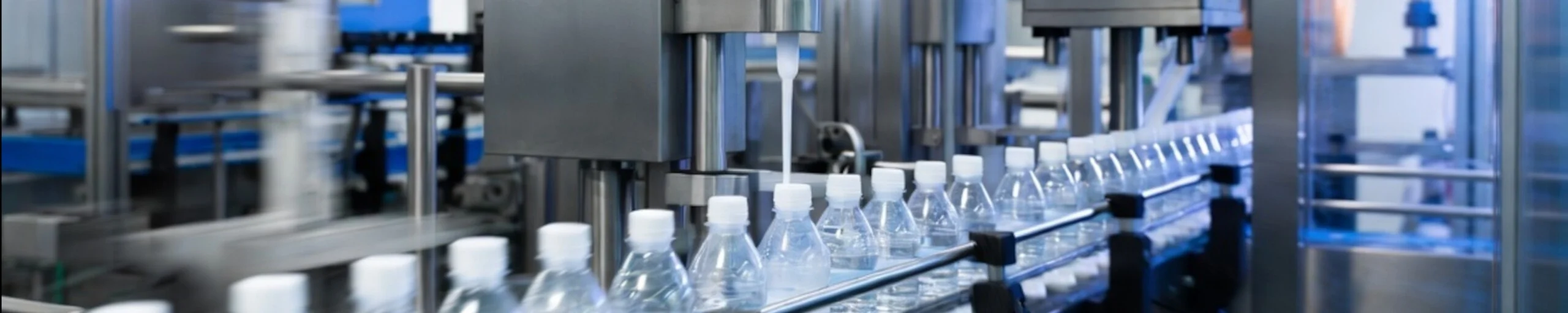 High-speed automated bottle filling line for liquid packaging solutions, showcasing precision filling machinery serviced and integrated by Vintor Automation in Sydney.